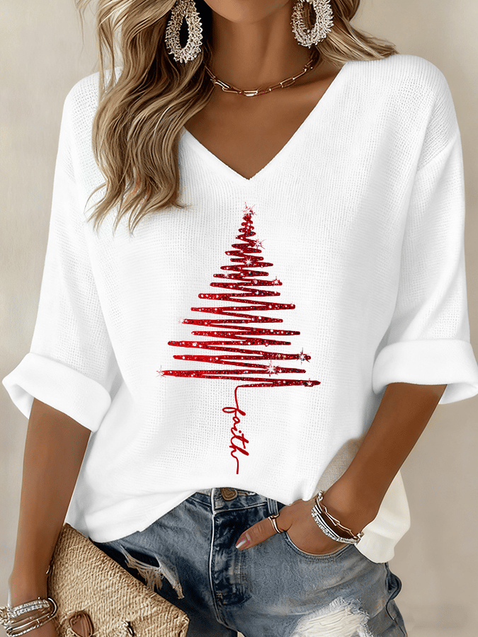 Women's Casual Blouse with Relaxed Fit and Short Sleeves - TrendAura