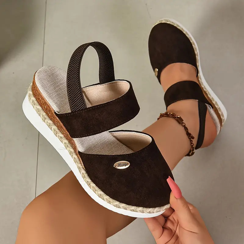 Women's Platform Sandals with Adjustable Straps and Supportive Sole