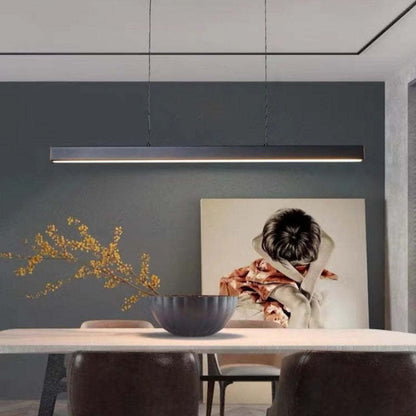 Industrial LED Pendant Lamp With Sleek Metal Frame Durable Acrylic Diffuser For Dining Rooms Offices Energy Efficient