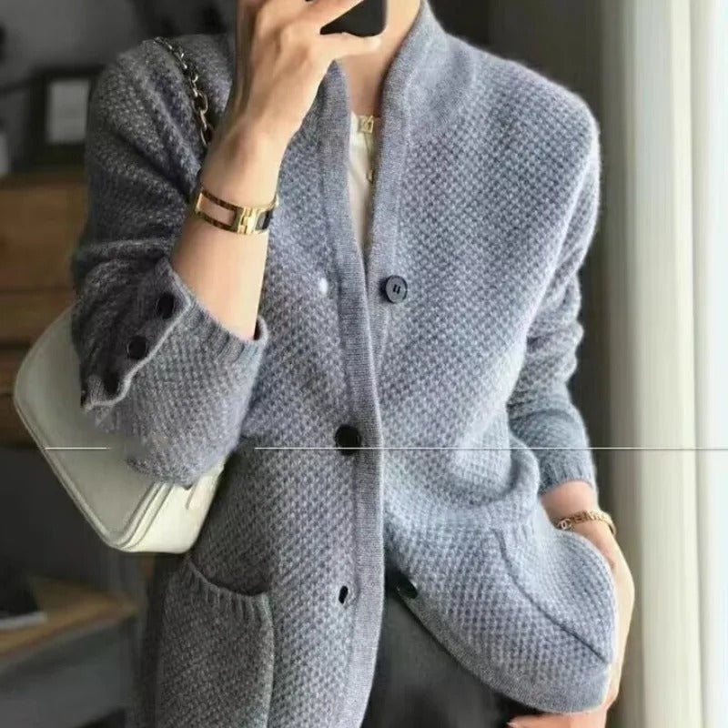 Maeve Thick Wool Jacket For Women Cozy Tailored Warmth With Timeless Sophistication