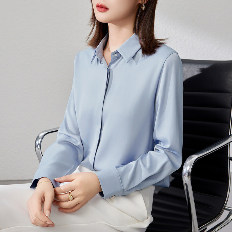 Elegant satin top for women with versatile style