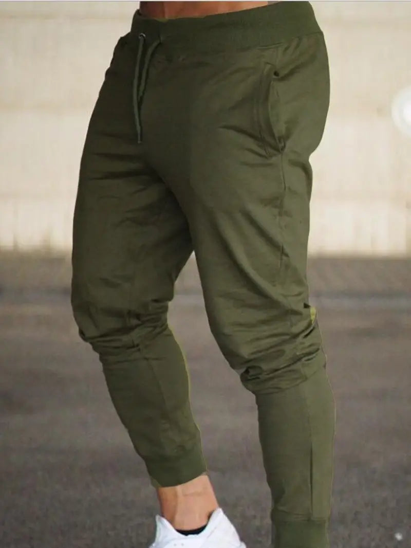 TrendAura John Men Casual Drawstring Elastic Waist Jogger Pants For Lounge Workout Daily Wear