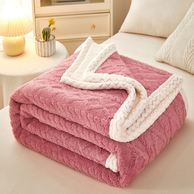 Premium Sherpa Fleece Throw Blanket Reversible Textured Design For Cozy Couches And Lounging
