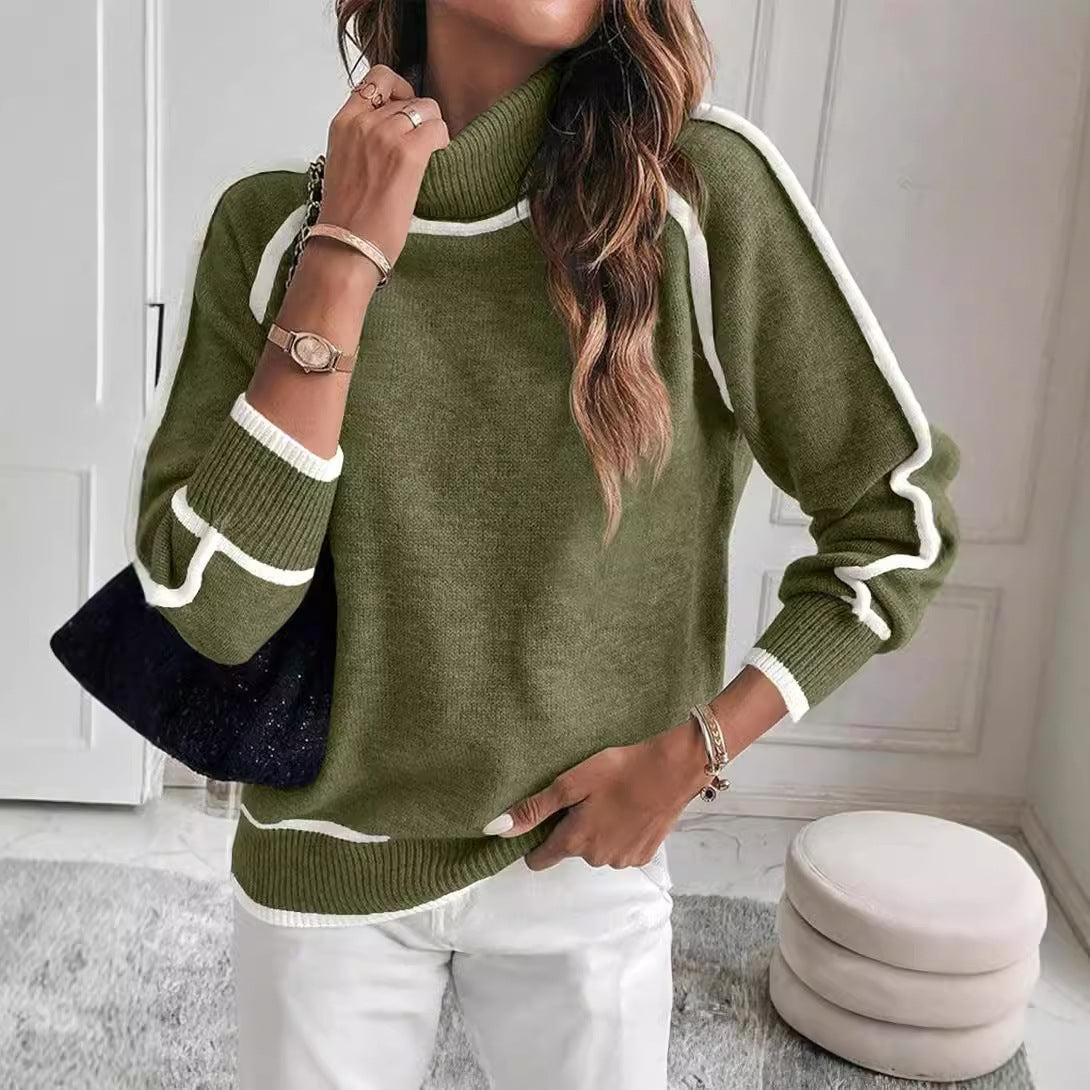 Knit Turtleneck Sweater For Timeless Comfort And Warmth With Relaxed Minimalist Fit For Office And Casual