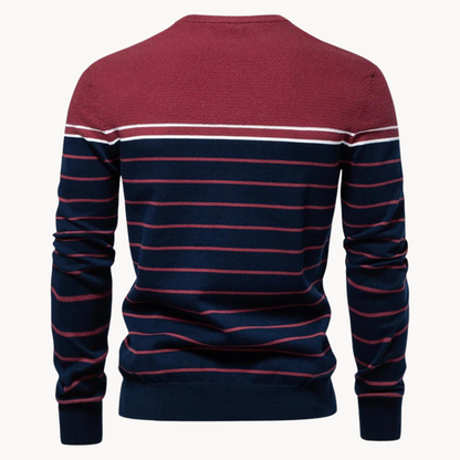 Alex | Cotton Sweater with Striped Pattern