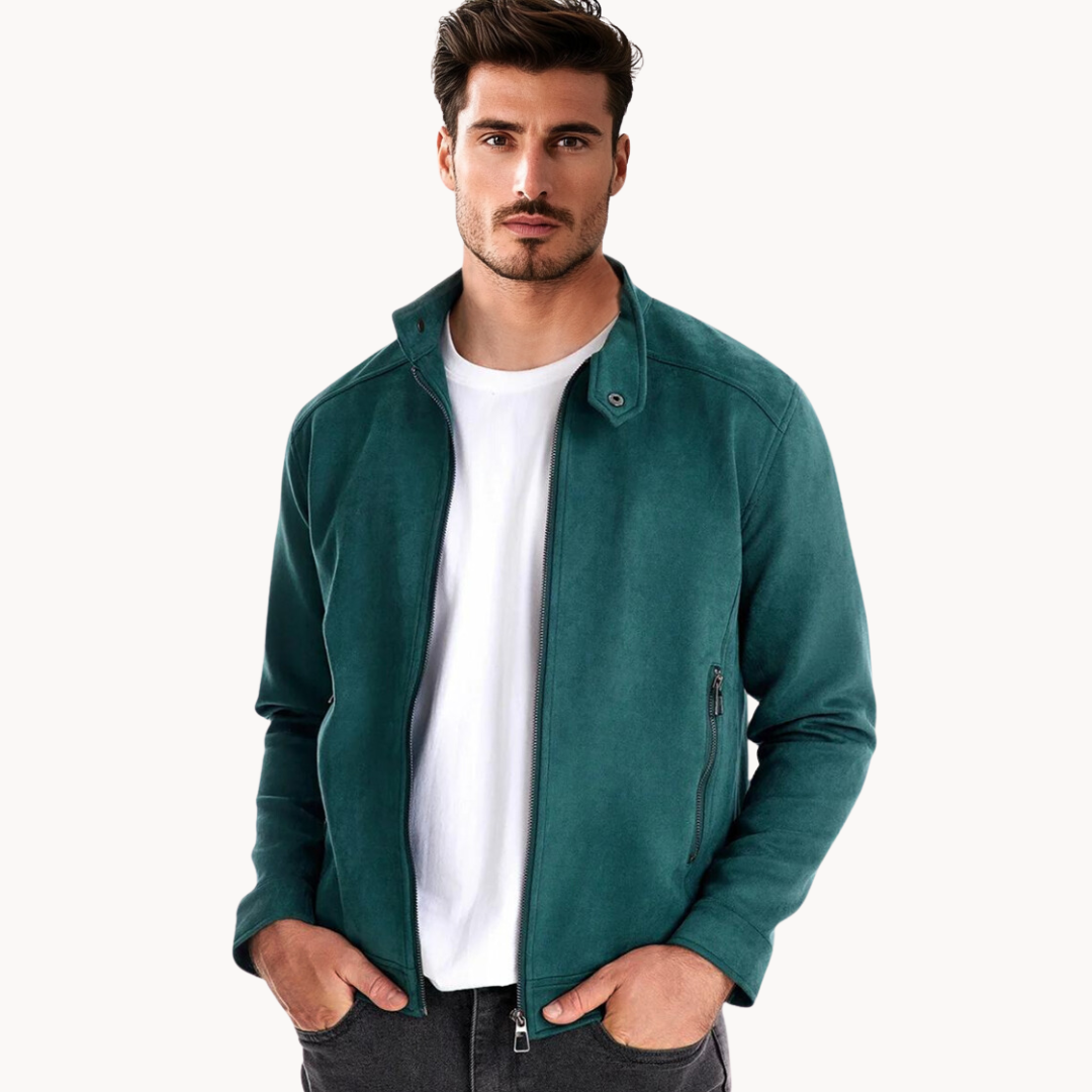 TrendAura | Stylish Suede Jacket for Men