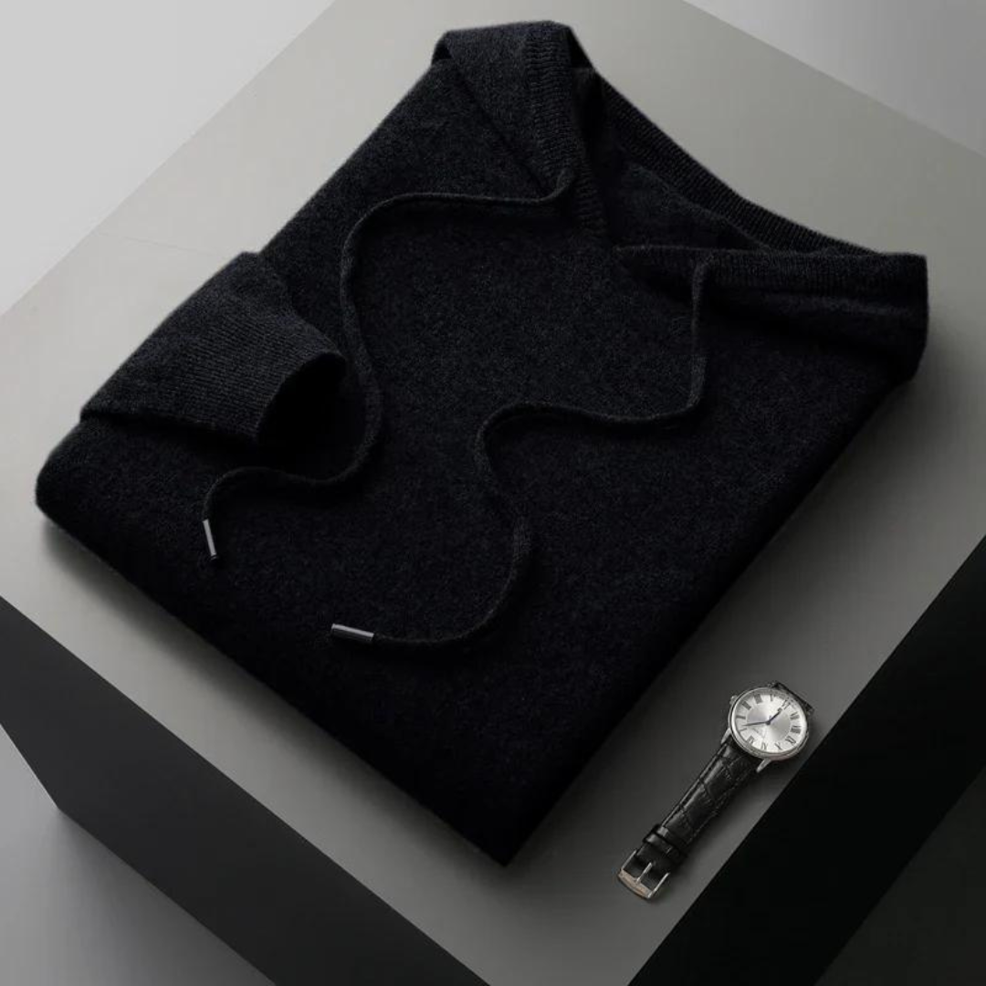 TrendAura | merino knit hooded sweater