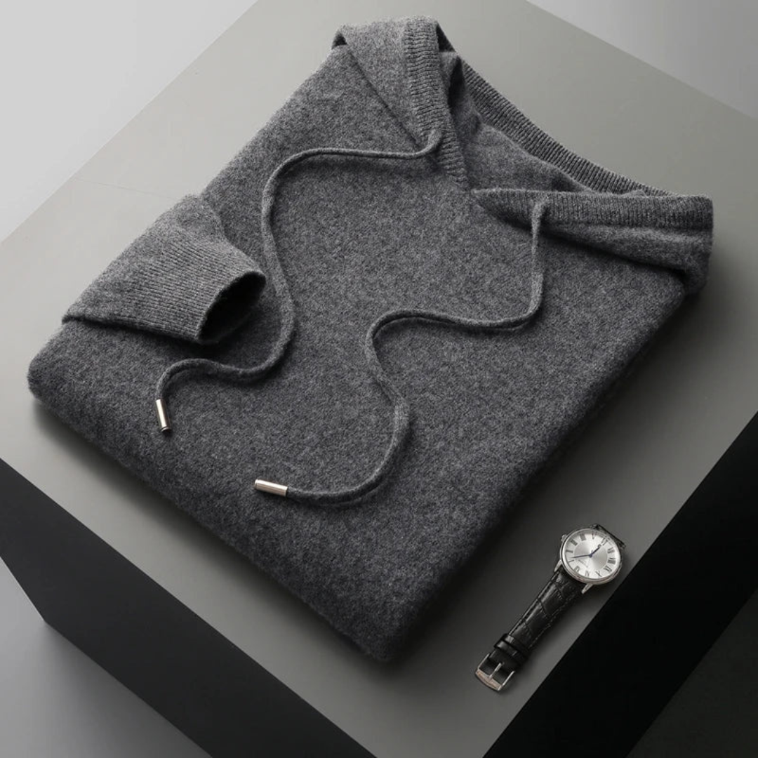TrendAura | merino knit hooded sweater