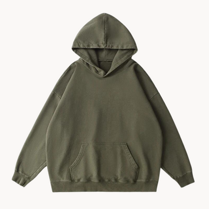 Karel Cotton Hoodie Heritage Fleece Ultimate Softness Vintage Wash Finish For Everyday Style
