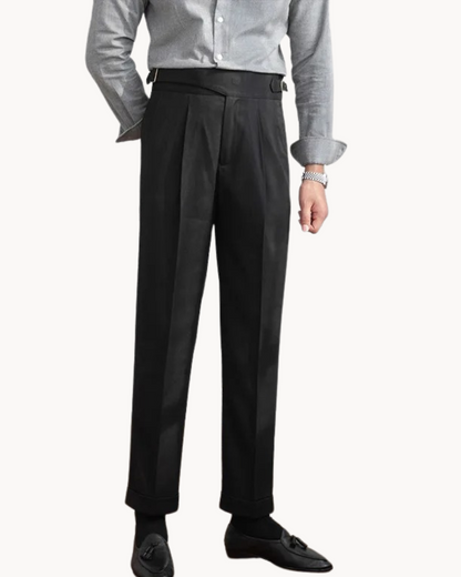 Matteo Tailored Fit Pants For Men Elegant Slim Straight Leg Refined Silhouette Premium Italian Craftsmanship