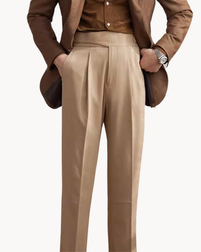 Matteo Tailored Fit Pants For Men Elegant Slim Straight Leg Refined Silhouette Premium Italian Craftsmanship