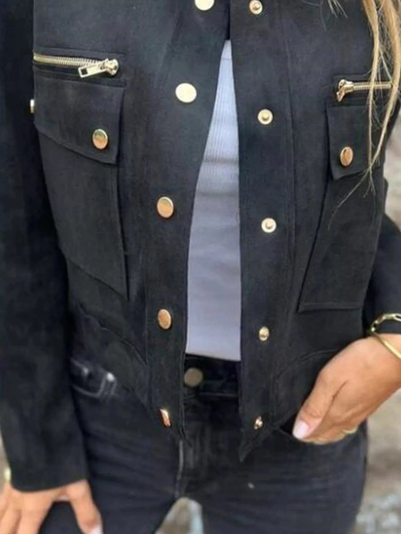 Baya | Structured Button Jacket for Women — Modernity & Natural Charm