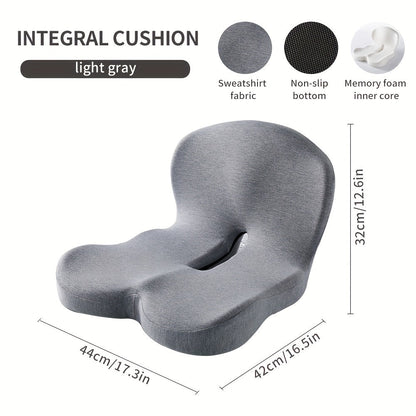 PostureNest Ergonomic Memory Foam Cushion For Hip And Lower Back Support For Office Workers