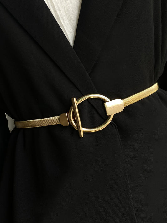 Elastic Lariat Slim Belt - TrendAura