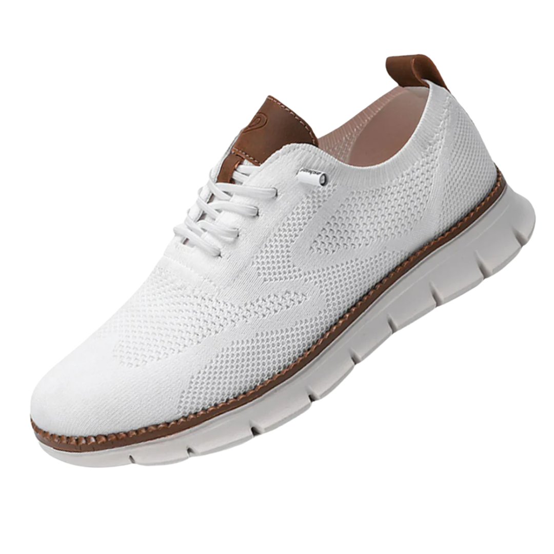 Mens Knit Walking Shoes Lightweight Breathable Upper Cushioned Sole For Daily Work