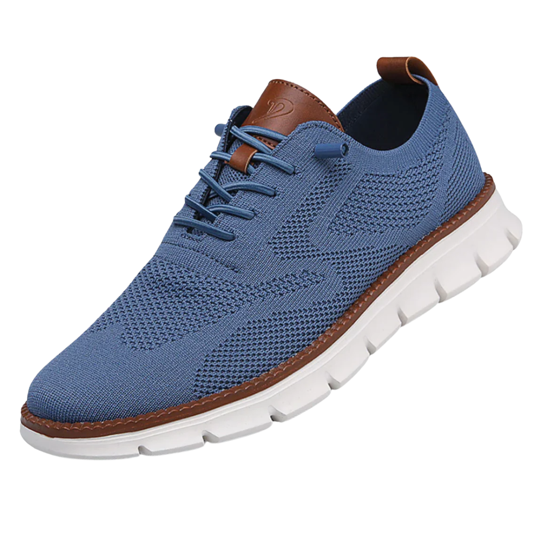 Mens Knit Walking Shoes Lightweight Breathable Upper Cushioned Sole For Daily Work