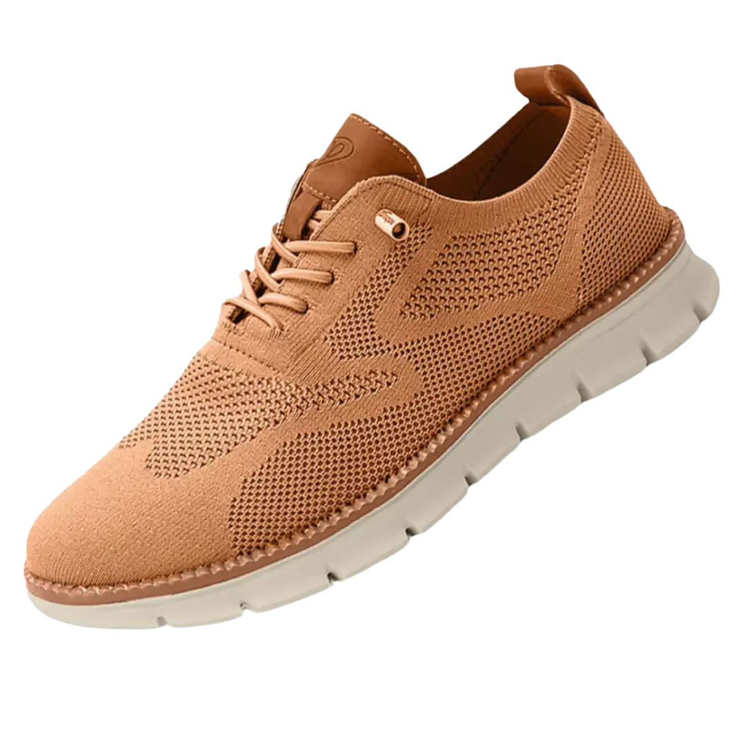 Mens Knit Walking Shoes Lightweight Breathable Upper Cushioned Sole For Daily Work
