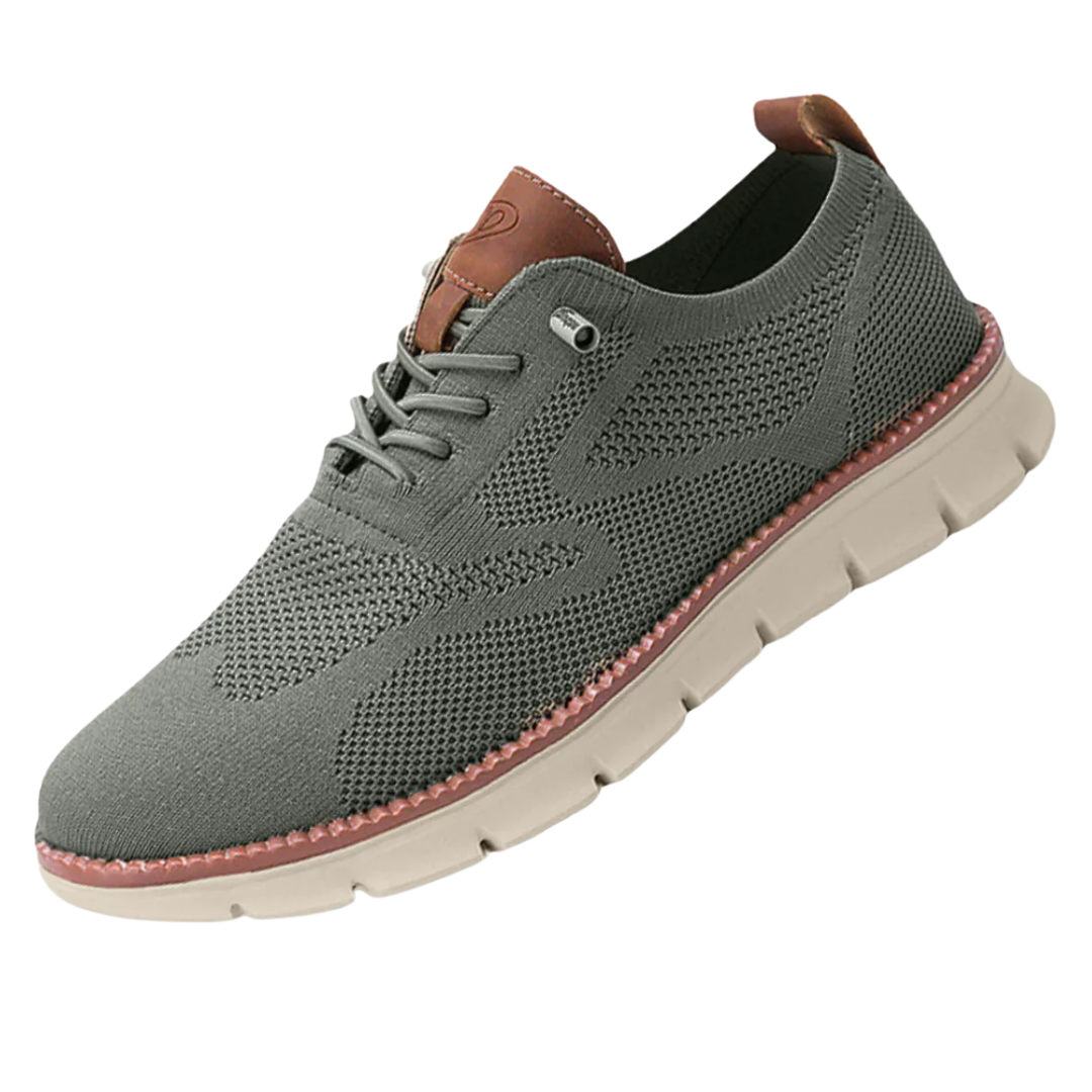 Mens Knit Walking Shoes Lightweight Breathable Upper Cushioned Sole For Daily Work