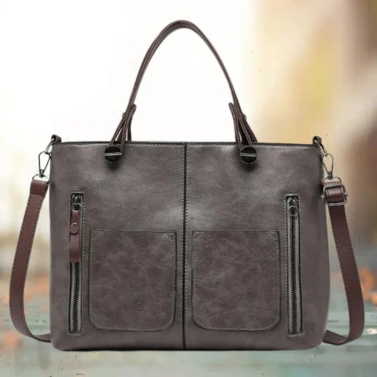 TrendAura Elegant Leather Bag - Structured Silhouette With Ample Space For Everyday Essentials And Style