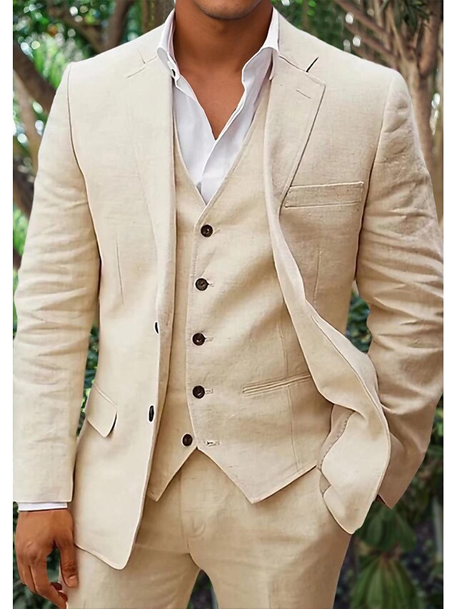 Three-piece linen set for men | Classic Elegance