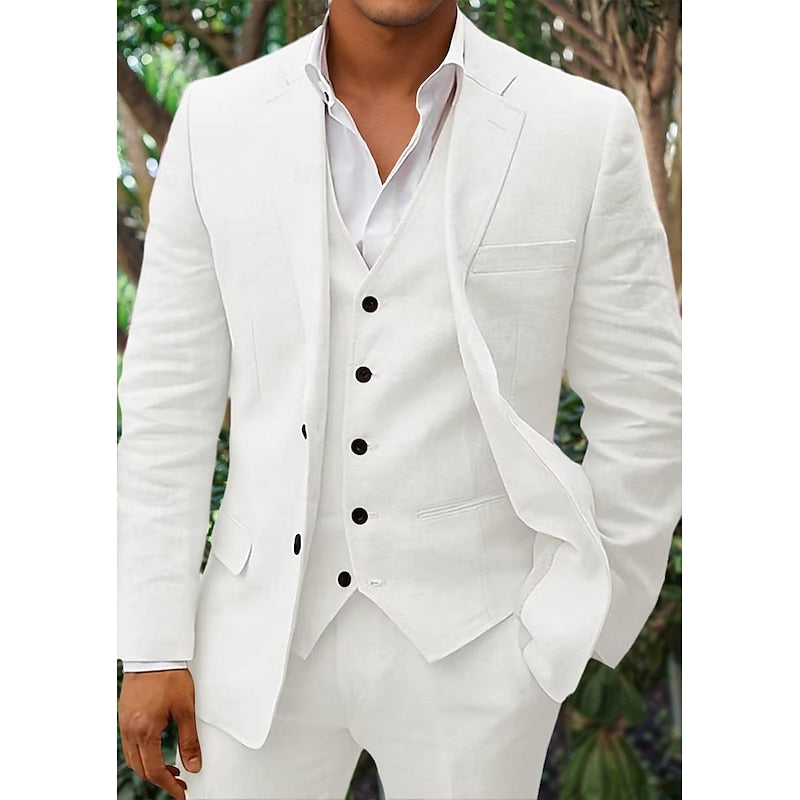 Three-piece linen set for men | Classic Elegance