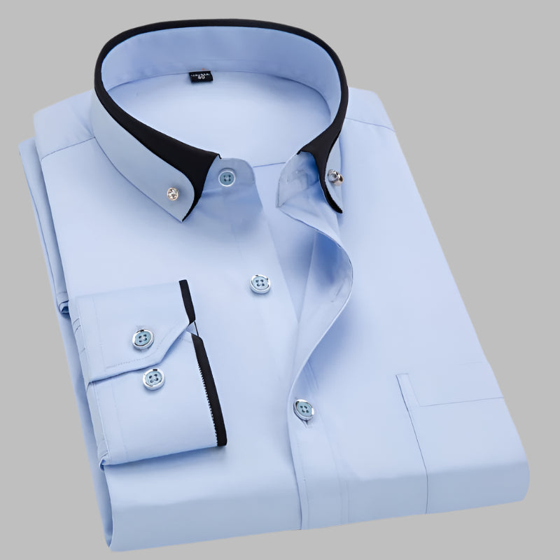 Ludger Mens Long Sleeve Shirt Breathable Comfort Elegant Fit For Office And Events Everyday Wear