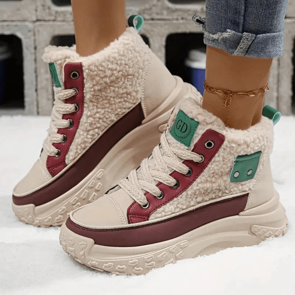 Women's Casual Ankle Boots with Mid-Height and Sturdy Sole