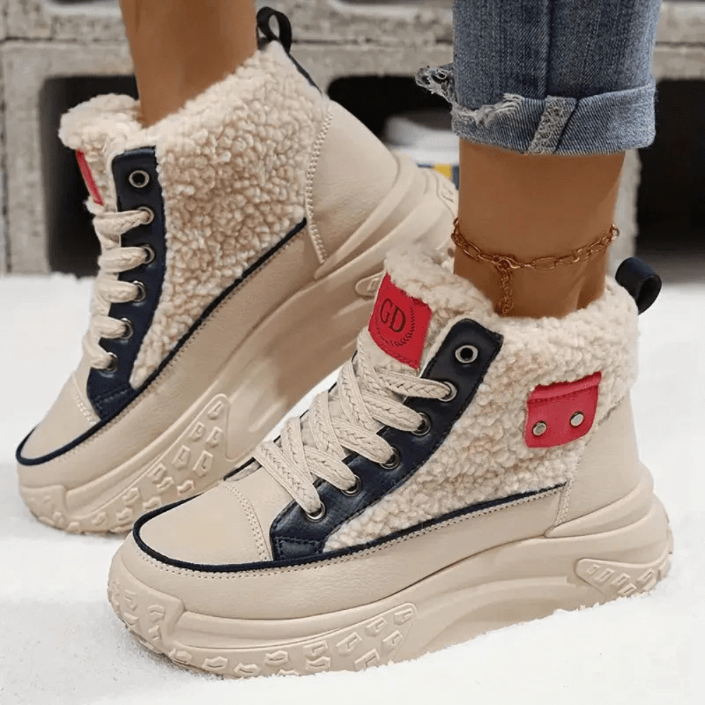 Women's Casual Ankle Boots with Mid-Height and Sturdy Sole
