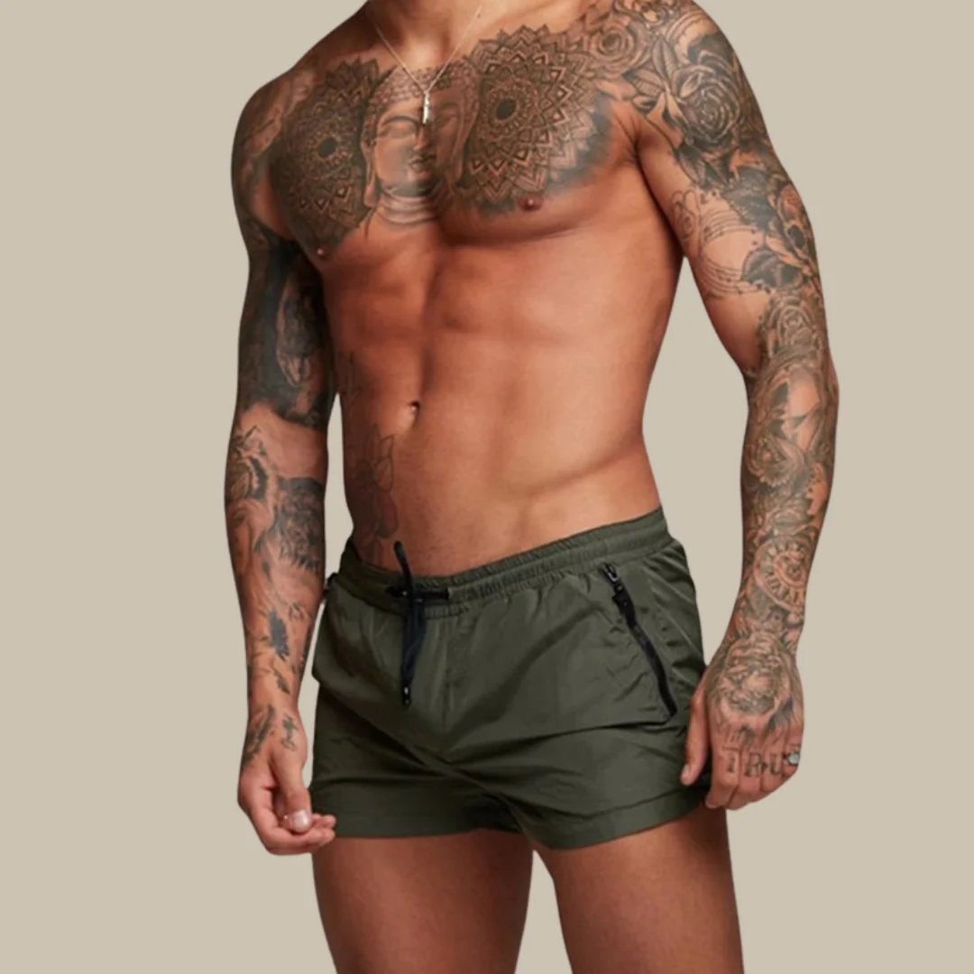 Enzo - Swim shorts with drawstring at the waist