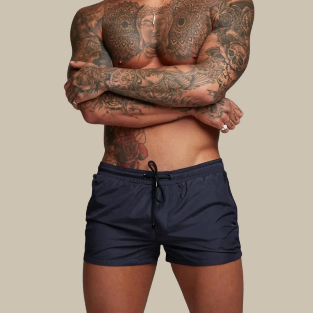 Enzo - Swim shorts with drawstring at the waist
