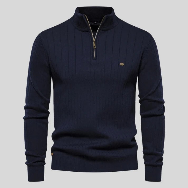 TrendAura | Half-Zip Knit Jumper for Men