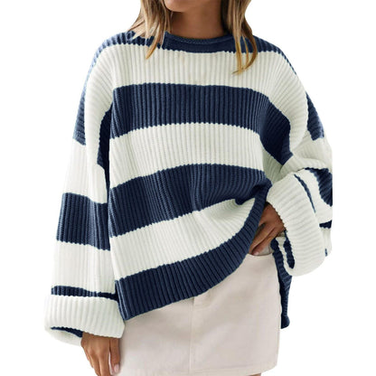 Casual striped sweater for women