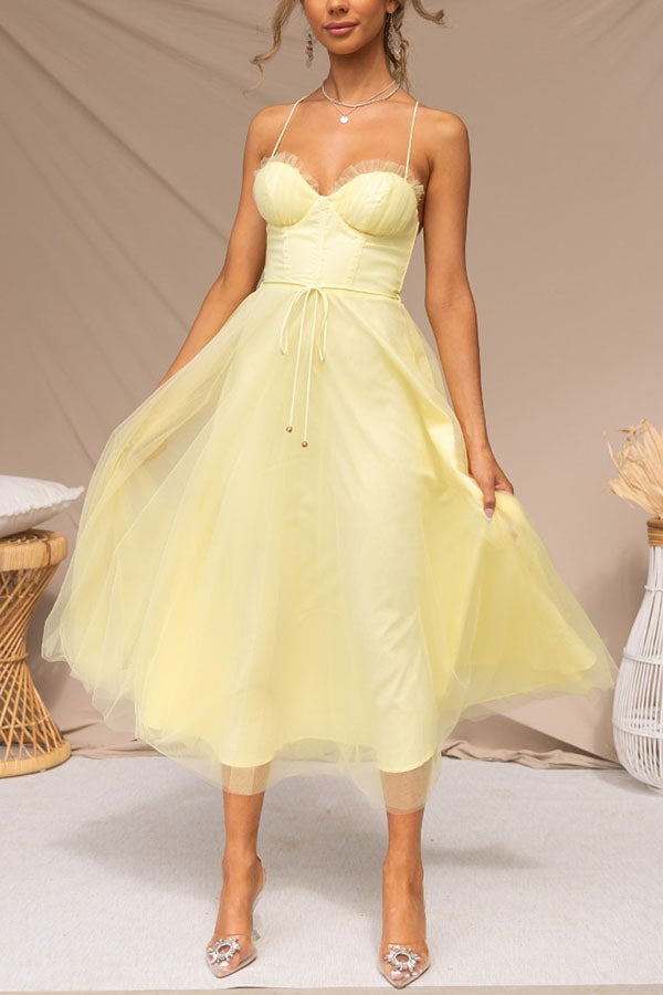 Karen - Tulle Midi Dress