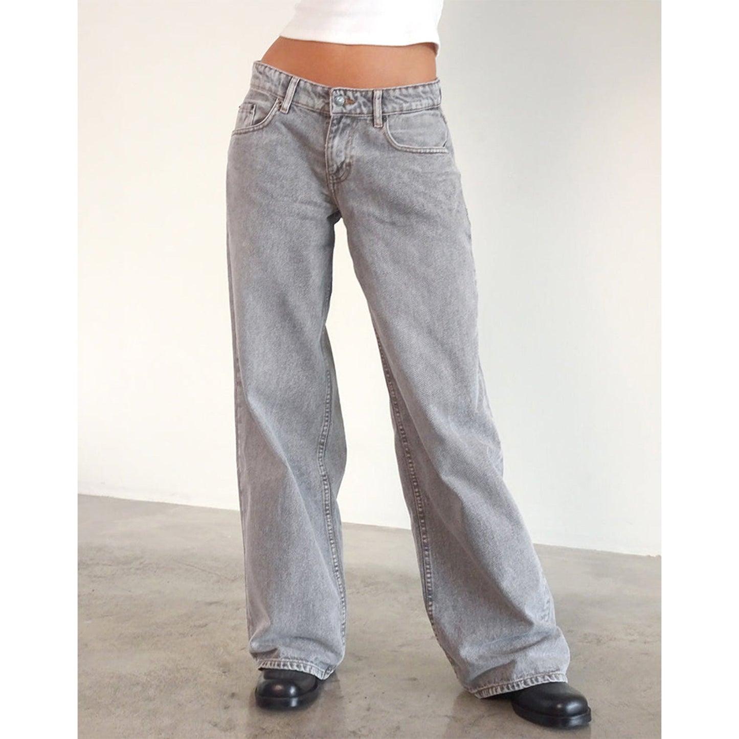 Jasmine Women's Wide Leg Denim Pants For Women, Comfortable Flattering Fit, All Day Comfort