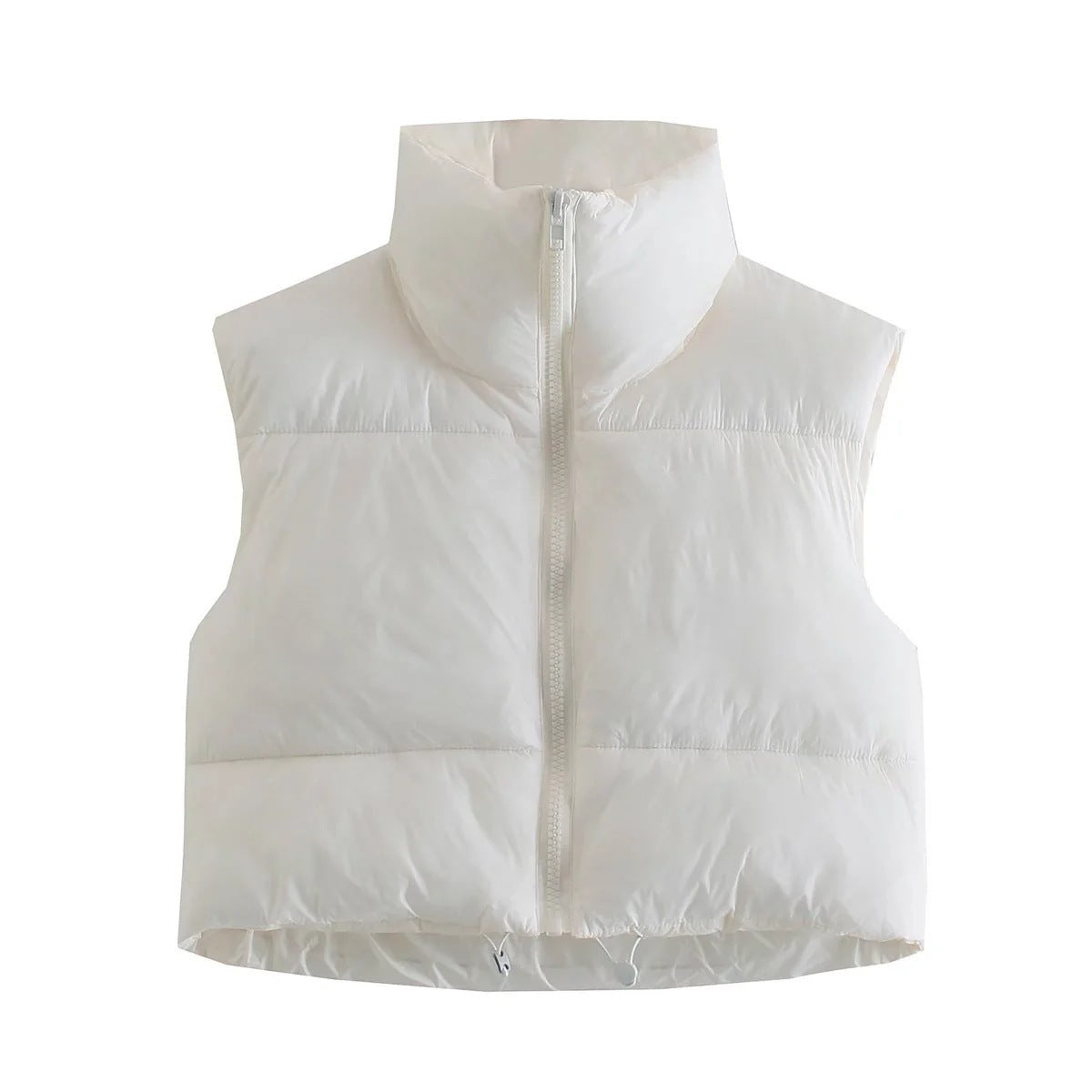 TrendAura Premium Winter Sleeveless Puffer Vest For Women Lightweight Warmth Stand Collar British Inspired Style