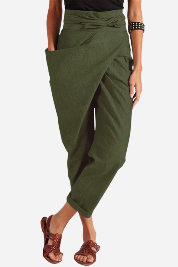 Olga Wrap Pants High Waisted Comfort Flattering Silhouette For Women On The Go Everyday Essentials