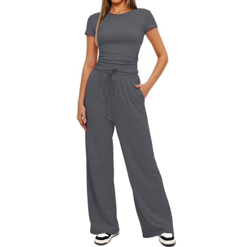 Margriet Pleated 2 Piece Set For Women Stylish Casual Comfort With Refined Fit And Modern Style