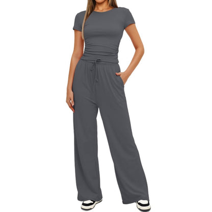 Margriet Pleated 2 Piece Set For Women Stylish Casual Comfort With Refined Fit And Modern Style