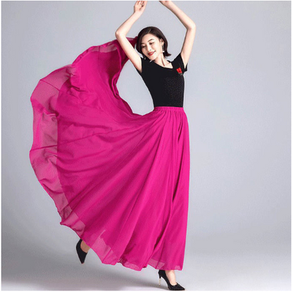 Ingrid Long Chiffon Skirt For Women Elegant Flowing Fabric Versatile For Every Occasion