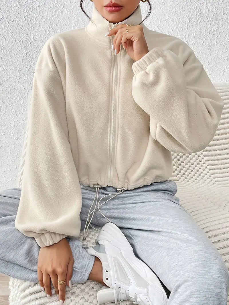 Kiera Womens Short Zip Jacket For Women Softness Warmth Casual Chic Everyday Wear