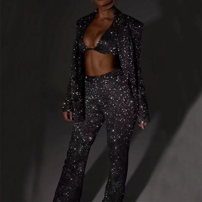 Women's suit set with sequins for special occasions