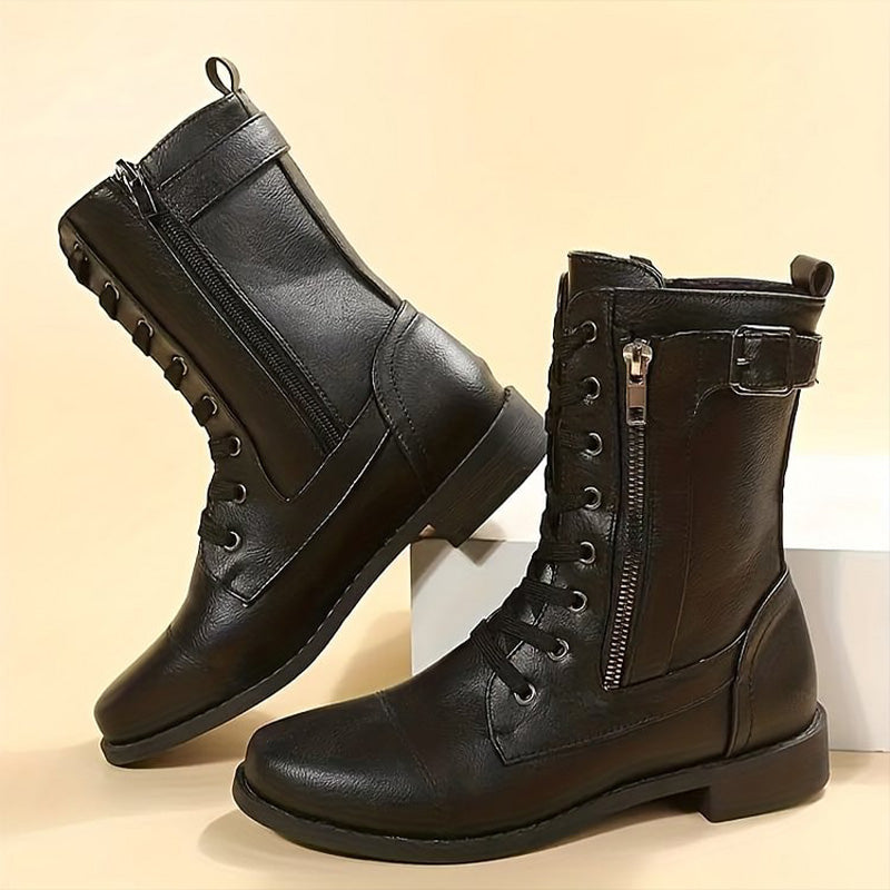 Winona | Lace-Up Military Style Boots for Women