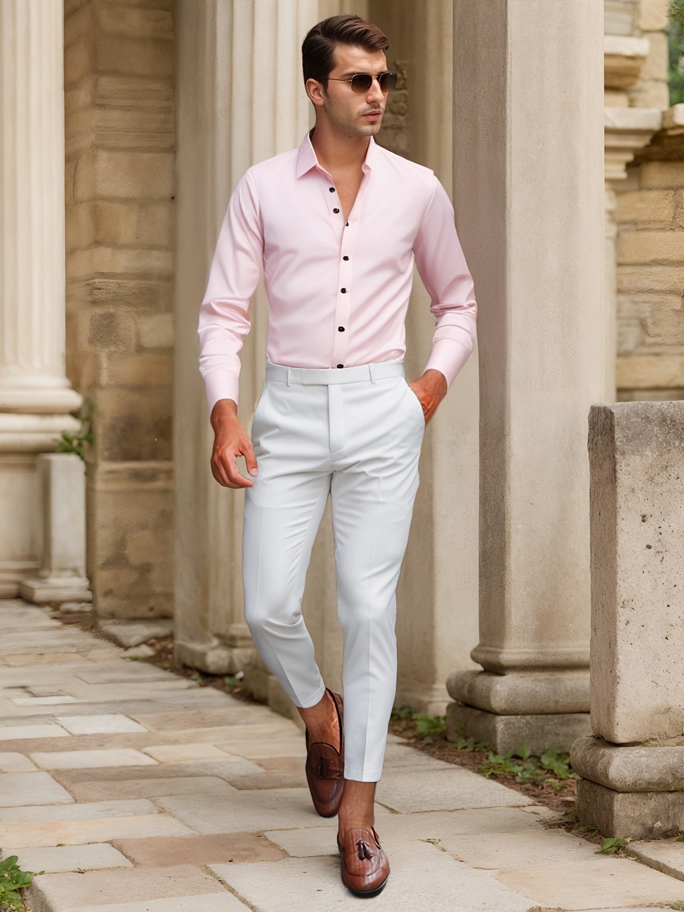 Finn | SlimFit stretch shirt in solid color