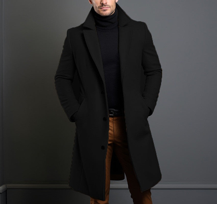 Mens Wool Coat With Straight Cut For Modern Gentlemen Timeless Style Warmth And Premium Quality