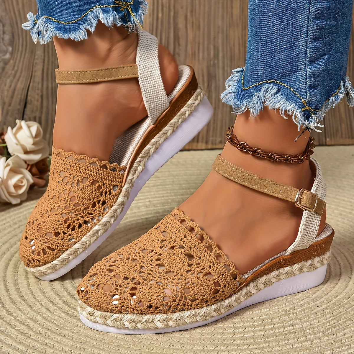 Mia Womens Espadrille Sandals Breathable Ergonomic Comfort For All Day Support Everyday Style