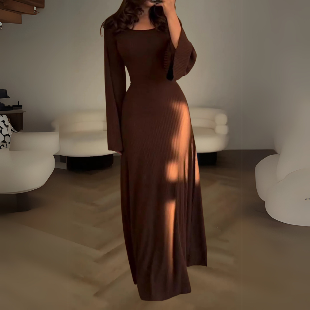 Louna Elegant Long Dress For Women With Long Sleeves Timeless Refined Cut For All Occasions