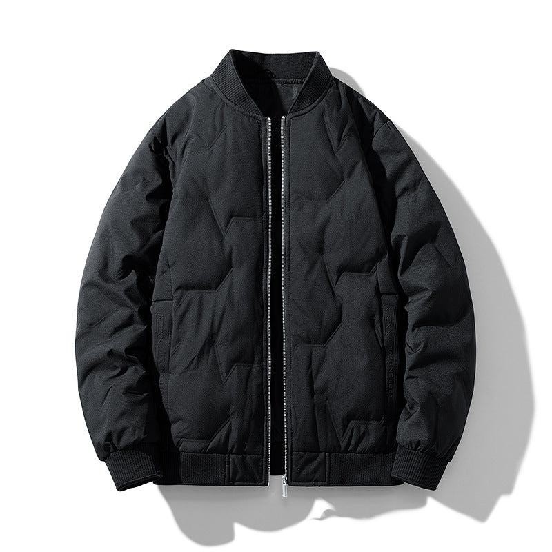 Men's Down Bomber Jacket Premium Warmth And Comfort Insulated Padded Outerwear For Everyday Urban Men