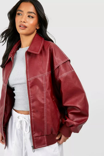 Women’s Oversized Bomber Jacket | Short Waist
