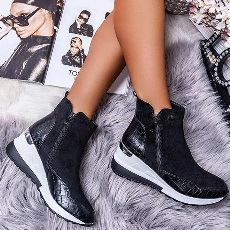 Lisa Orthopedic Leather Boots For Women With Maximum Foot Support And All Day Comfort