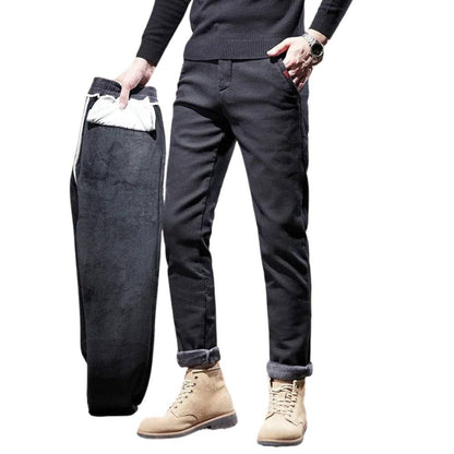 Men's Lined Winter Trousers With Fleece Insulation By Work For Durable Everyday Outdoor Wear